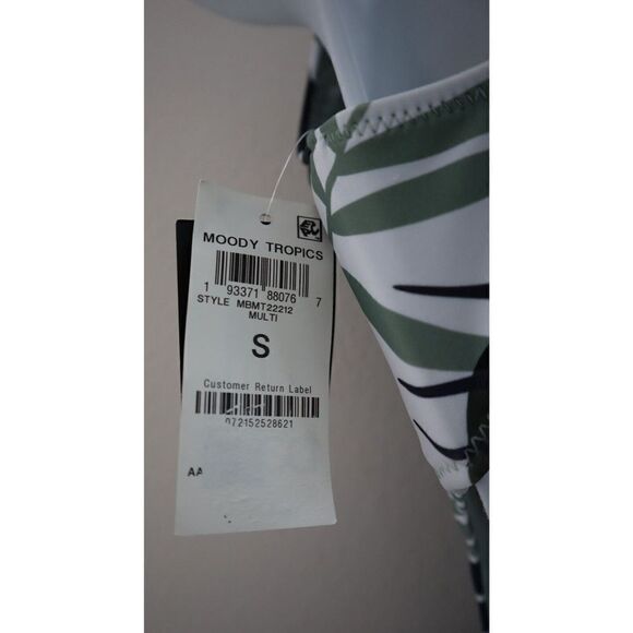 Bar III Women's Sz S Moody Tropics Printed Side-Tie One Piece Swimsuit $88 - Picture 5 of 11